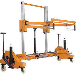 VM 503 Warp Beam Carrier with Heald Frame Support Lifting Arrangement